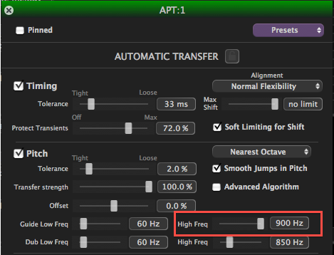 APT- Set guide with pitch higher